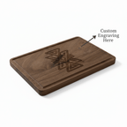 personalized walnut cutting board with Drip Ring - Hadi Craft