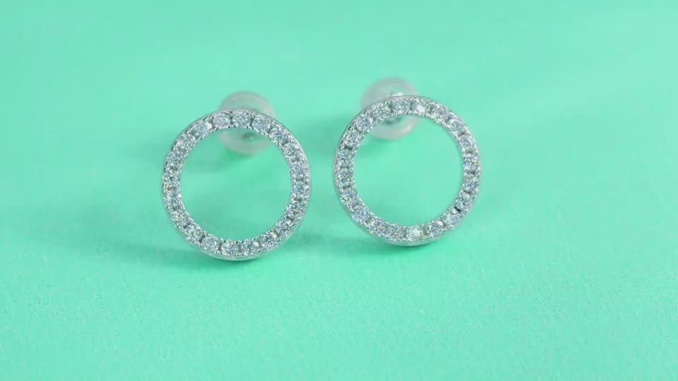 Mini Moissanite Stud Earrings S925 Sterling Silver - Hadi Craft