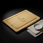 small bamboo cutting board with drip groove Compact and practical - Hadi Craft