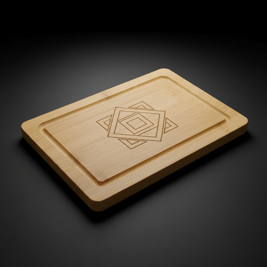 small bamboo cutting board with drip groove Compact and practical - Hadi Craft