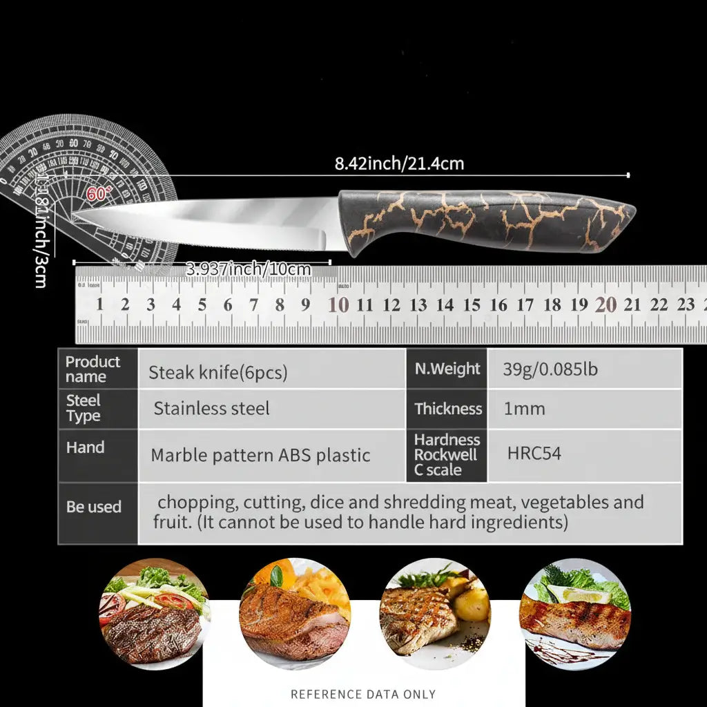 stainless steel steak knife set 13-Piece Set | Hadi Craft USA