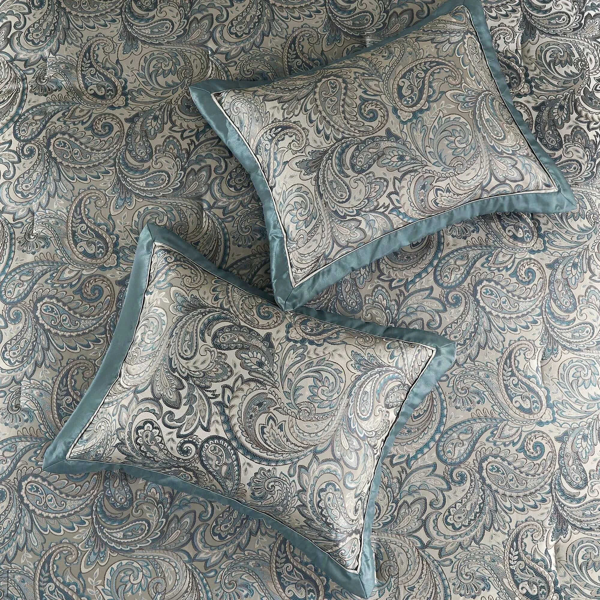 teal cotton king comforter set Bedding | Hadi Craft USA