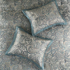 teal cotton king comforter set with Cotton Bed Sheets 12 pieces - Hadi Craft