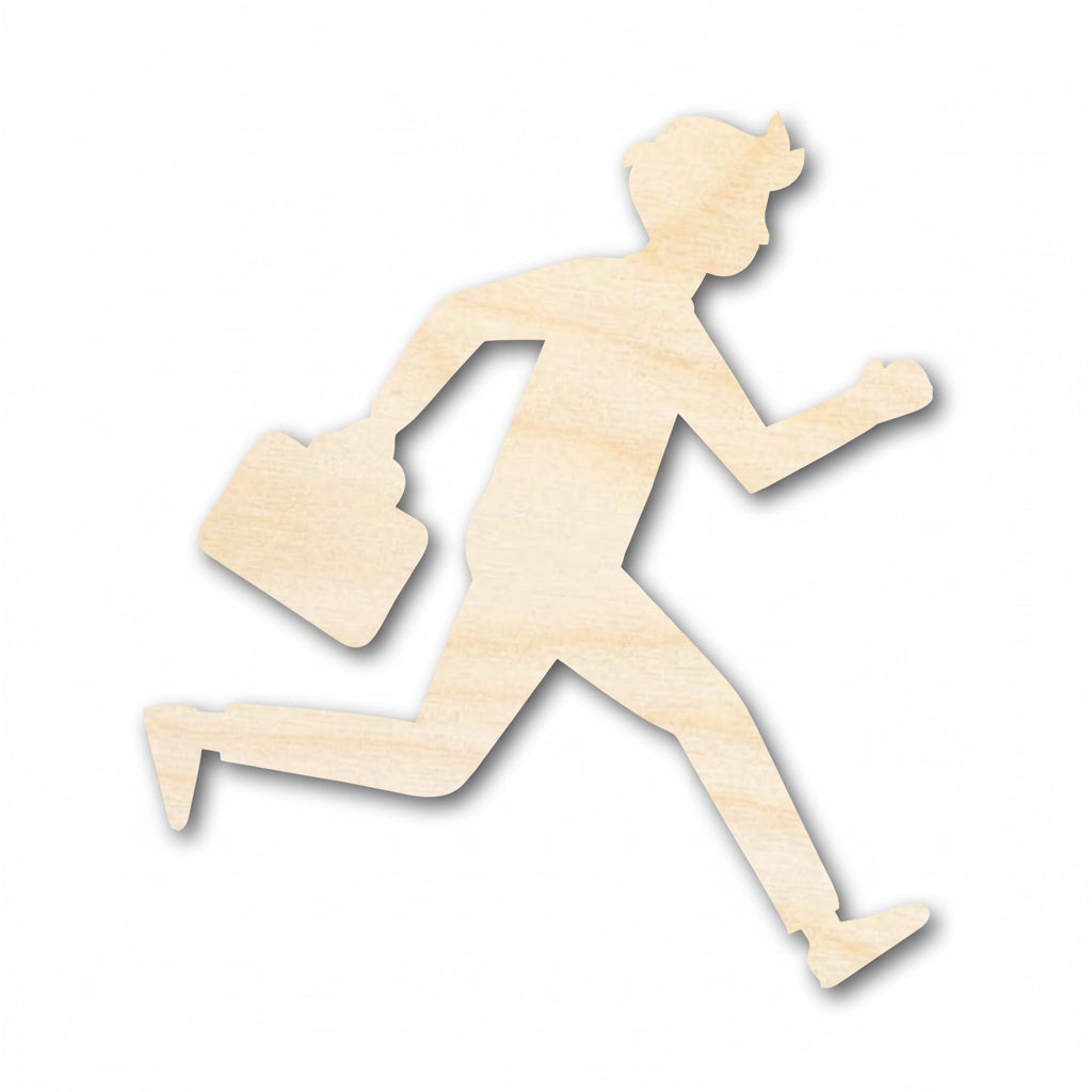 unfinished wood business man cutout | Hadi Craft USA