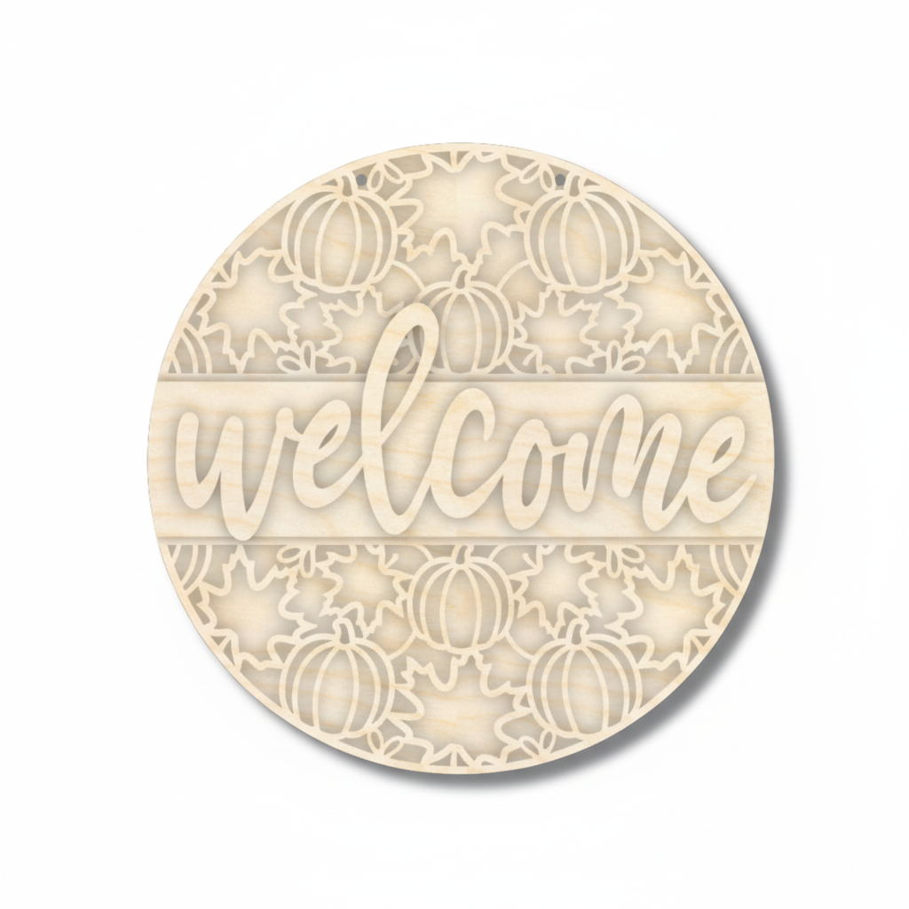 unfinished wood fall door sign kit | Hadi Craft USA