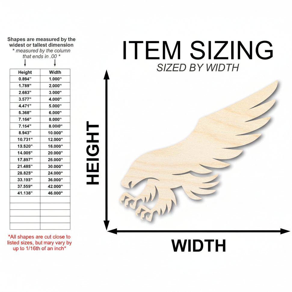 unfinished wood hawk cutout | Hadi Craft USA