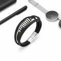viking leather bracelet for men Nordic Magnetic Clasp Bracelet for Men - Hadi Craft