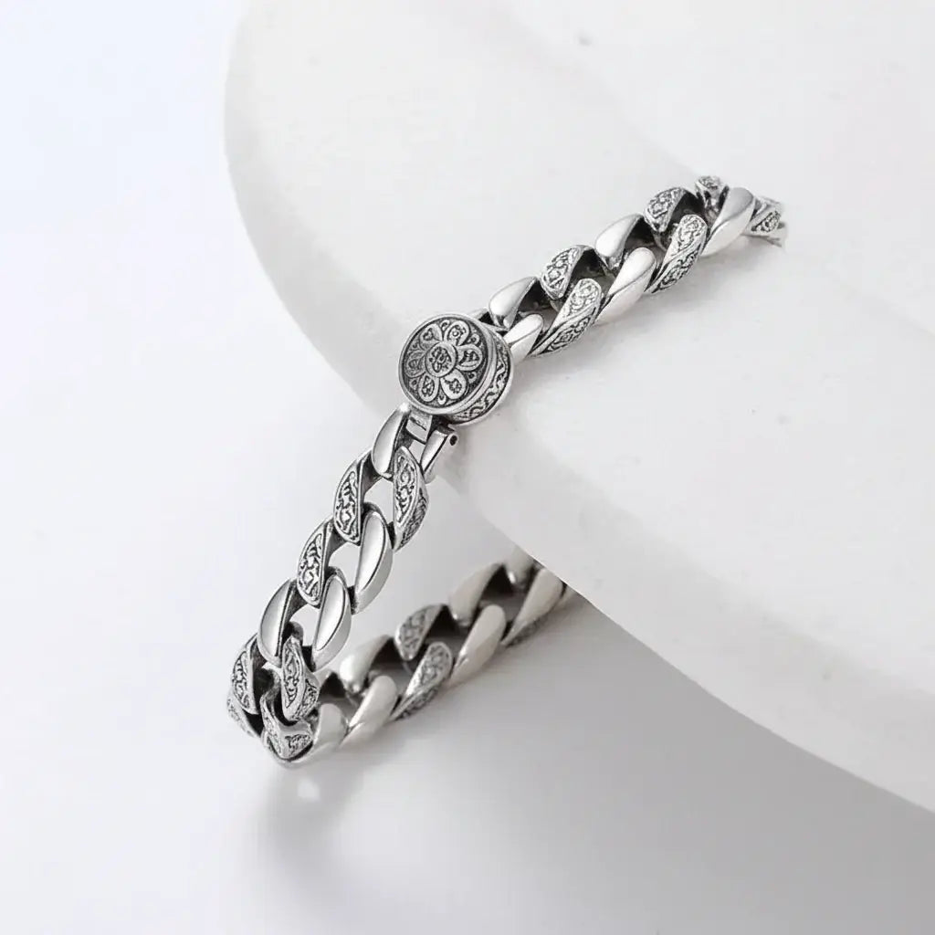 vintage silver bracelet for men | Hadi Craft USA