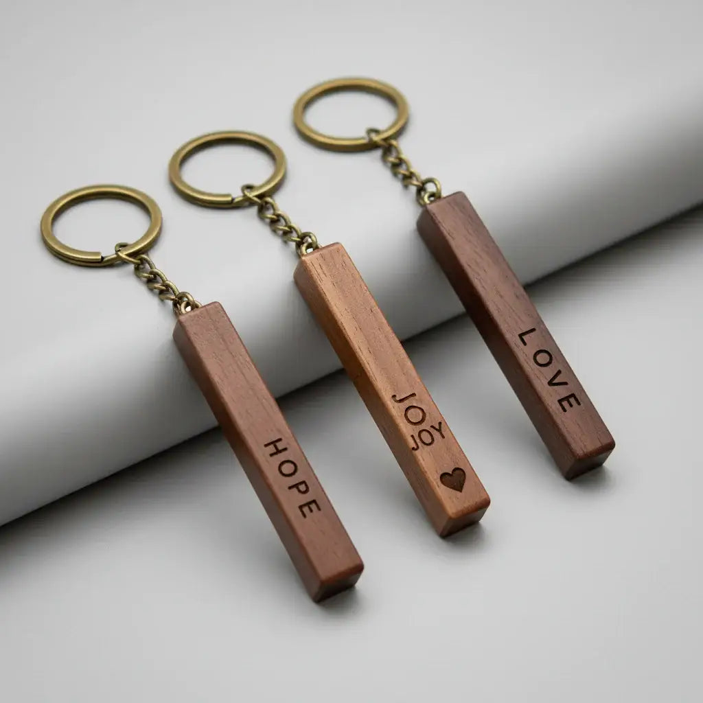 walnut keychain blanks for laser engraving set | Hadi Craft USA