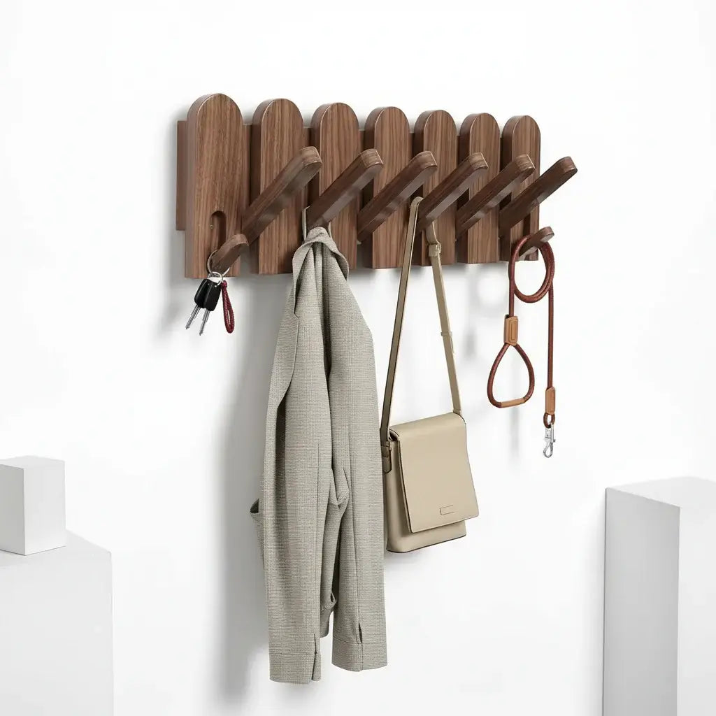 walnut wood wall mounted coat rack Wall Mount,Wall Mounted Coat Rack - Hadi Craft