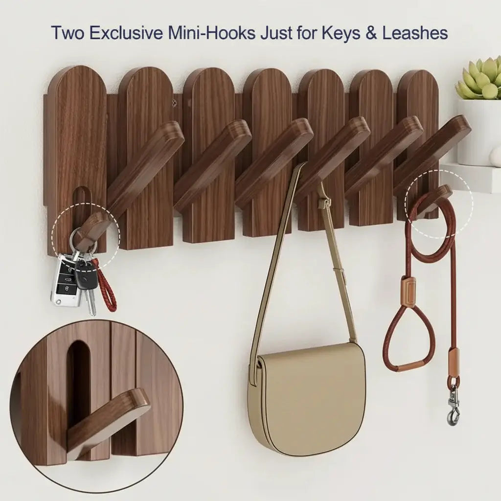 walnut wood wall mounted coat rack Wall Mount,Wall Mounted Coat Rack - Hadi Craft