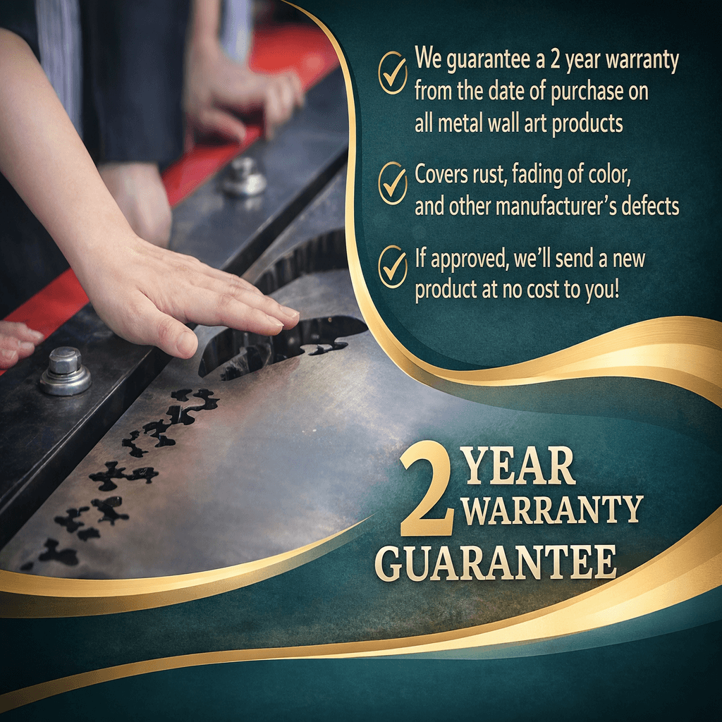 Custom Metal Basketball Wall Art | Personalized Sports Name Sign 2-year warranty guarantee by Hadi Craft USA, metal wall sign quality