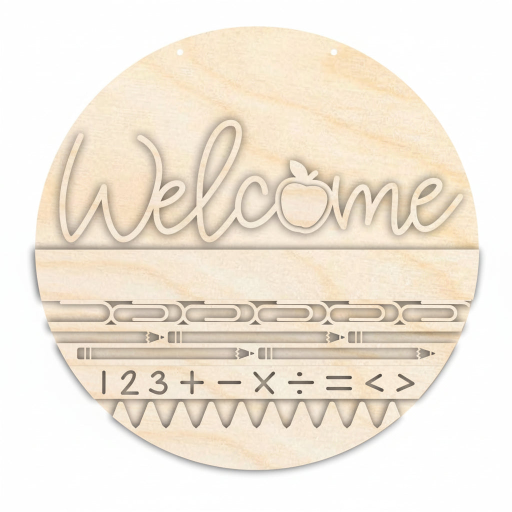 wood school door sign kit - Hadi Craft USA